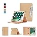 Produktbild ISIN Tablet Fall Serie Premium PU-Leder Schutzhülle für Apple iPad Pro 10.5 2017 mit Velcro Handschlaufe, Mehrere View Engel und Dokument-Tasche (Gold)