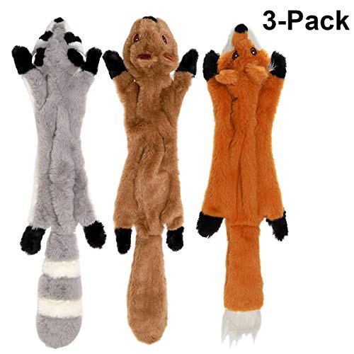 IN HAND Squeaky Dog Toys, Paquete de 3 Juguetes interactivos duraderos Set de Perros, Juego de Mascotas Dog Sound Chew Squeaker para Perros Peque?os y medianos