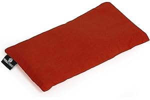 Yoga Studio organisches Augenkissen, 23 x 12/13 cm, Bio-Lavendel- und Leinsamenduft, Yogakissen für müde Augen und Kopfschmerzen, terracotta, 23cm x 12/13cm, weight, 200g