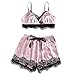 Produktbild ABsoar Negligees Damen Sexy Dessous Silk Kimono Dressing Babydoll Spitze Dessous Gürtel Bademantel Nachtwäsche Unterwäsche Lace Bodysuit