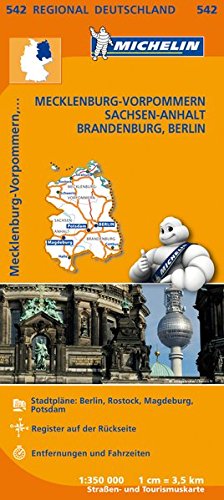 Michelin Mecklenburg-Vorpommern, Sachsen-Anhalt, Brandenburg, Berlin: Straßen- und Tourismuskarte 1:350.000 (MICHELIN Regionalkarten) Michelin Mecklenburg-Vorpommern, Sachsen-Anhalt, Brandenburg, Berlin: Straßen- und Tourismuskarte 1:350.000 (MICHELIN Regionalkarten)