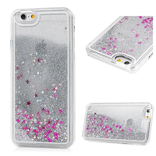 Badalink Iphone6 6S Slimcase H  lle PC Treibsand Fl  ssige Sterne Star Weich Flexibel Einteilige Handyh  lle Soft Leicht Sto  stangen Case Silbrig