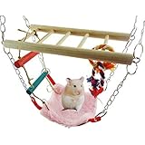 UChic 1 STÜCKE Hamster Eichhörnchen Papagei Vogel Kleintier Spielzeug Zugbrücke Schaukel Hängematte Treppe Heimtierbedarf Farbe Nach Dem Zufall