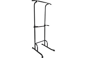Fitby Romersk stol, dragstång och dips, justerbar 160–210 cm, svart | Multifunktionell station för pull-up, chin up, benlyft och pumpar, belastning 120 kg, skumhandtag