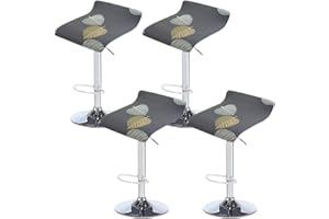 SDNAM Impreso Fundas para Taburetes de Cocina Cuadrados Pack 2/4/1, Giratorio Funda de Silla Taburete de Bar de Oficina, Lavable(#20,4PCS)