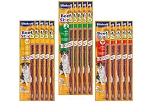 KATIX Vitakrafts *NEW* SET OF MIXED VARIETY DOG BEEF STICKS SOFT MEATY DOG TREAT STICKS