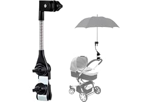 Justerbar paraplyhållare för rullator och barnvagnar – universell paraplyhållare, parasolltillbehör för rullstol, cykel, golf