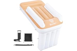 Blublu Park Aufblasbares Flugzeugbett für Kleinkinder, Flugzeugsitzverlängerung für Kinder, Kleinkind-Reisebett mit hohen Seiten, Sicherheitsgurt, Flugzeugbett passend für die meisten Flugzeugsitze,