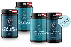 ‎MEDICUSAN Medicusan Detox Kur Darm Leber Niere ganzheitliche Körper Entgiftung & Darmreinigung - 3 einzigartige Nahrungsergänzungsmittel hochdosiert Darmflora Aufbau, Leber entgiften, Nieren & Blase stärken