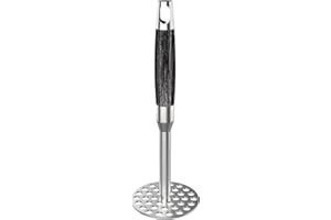 CALEQI Schiacciapatate, in acciaio inox 316, utensile da cucina, schiacciapatate, per patate, verdure, frutta, fagioli, avocado e altri ingredienti morbidi