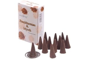 Puckator Stamford Incense Cones - Frankincense & Myrrh Scented - Spiritual Incense Cone - Zen Meditation Gifts - Organic Cone Insence - Insense - Mythical - Incense Burner Cones Scented Cones 15Pcs