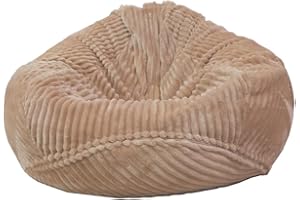 Bestenrose Keine Füllung Sitzsackstuhl für Kinder und Erwachsene nur Bezug für Sofa-Stofftiere (Khaki, Größe XL)