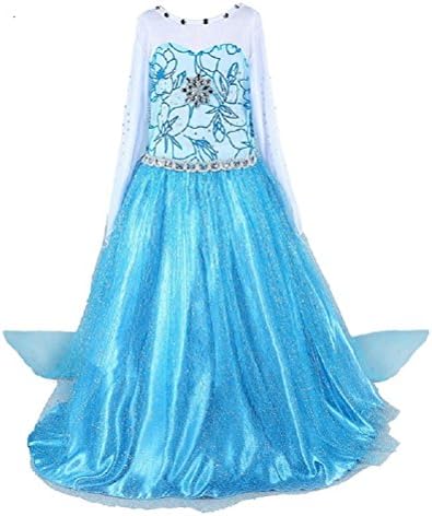 Anbelarui Girls Princess Dress UP Kids Fancy Dresses Birthday Party Cosplay Costume (7-8 Years, #01 Dress Only)