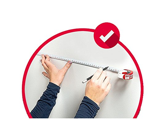 BMI 429341020 Taschenbandmaß Meter, Länge 3 m, rostfreies weisslackiertes Band - 4