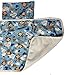 Baby Folding Travel Changing Mat Pad Waterproof Fold away Nappy Portable Foldable Washable MarkUK® (Blue)