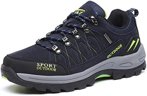 Men's Hiking shoes Waterproof Trekking Walking Shoes Outdoor casual shoes Antiskid Cushioning Boots Blue