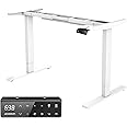 Maidesite Height-adjustable Electric Desk with 2 Strong Motors, Height-Adjustable Table Frame, 4 Memory Controls and Collisio