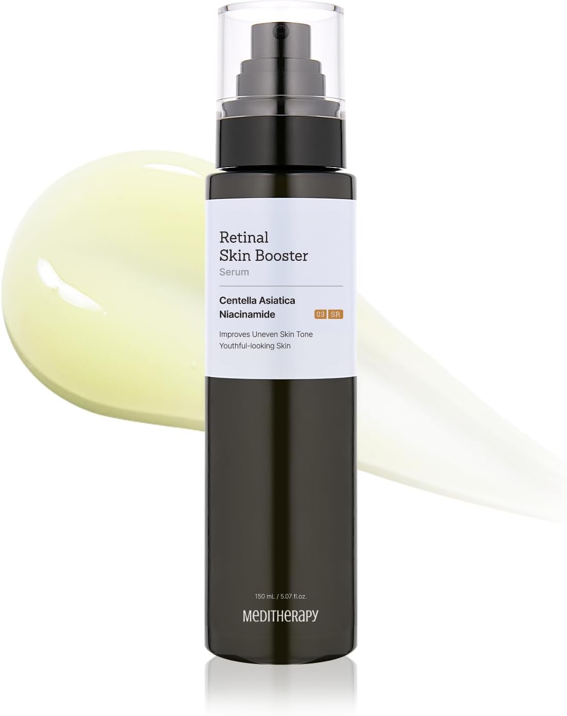 MEDITHERAPY Retinal Skin Booster Serum – Beginner-Friendly, Non-Irritating Retinol for Face and Body – Pore Minimizer, Wrinkle Treatment, Glass Skin – Korean Skin Care, 150ml Large Size