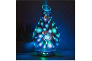 Lesser & Pavey Desire 3D Aroma Humidifier Diffuser - Essential Oil Ultrasonic Aromatherapy Air Humidifier – 4 Mist Modes, Quiet, Colourful Light + Auto Shut-Off