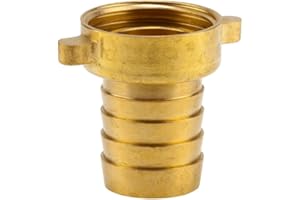 Gardena mosiężne złącze śrubowe do węża, 2-częściowe: złącze śrubowe z wysokogatunkowego mosiądzu, 33,3 mm, gwint (G 1"), do węży 25 mm (1") (7142-20)