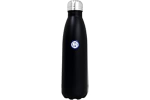 F.C.INTER Borraccia Termica Inter Ufficiale Logo Nuovo | Thermos in Acciaio | Doppia Parete Isolante | Capacità 500 ml. | THEINAL500ml.NELN1504