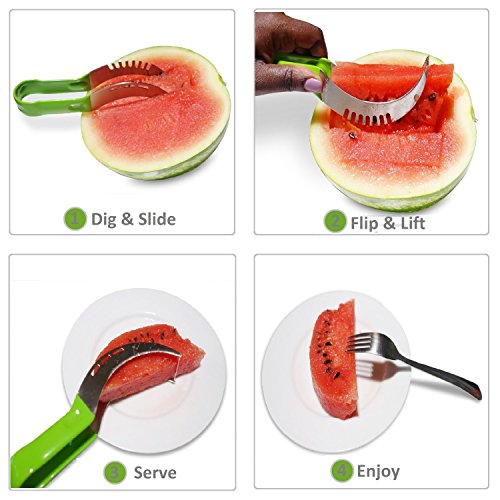 Kitchen-nv® Melonenausstecher – Wassermelone Slicer Komplettes Bundle – Melone Cutter Server - 6