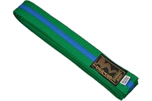 ‎TEKKA BUDO TEKKA BUDO Kampfsport Gürtel mit Mittelstreifen 2-farbig - Budogürtel, Karate, Judo, Taekwondo, Ju-Jutsu - Länge 240 bis 330 cm