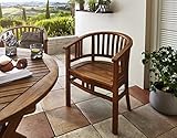SAM Gartensessel Karlebo Stuhl mit Armlehnen, Gartenmöbel für Balkon & Terrasse, Akazien-Holz massiv, FSC 100% Zertifiziert - 8
