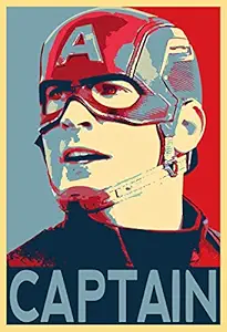 DivineDesigns Captain America Rolled Poster (Size :- 13 X 19 inch)