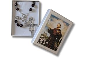 OVUNQUE PROTEGGIMI Rosario di San Francesco di Assisi in legno similcocco. Rosario croce San Damiano. Rosario Santa Chiara D' Assisi. Rosario cattolico. Rosary Chaplet St. Francis of Assisi And St. Clare. Catholic Rosary.