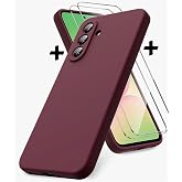 CONSTRAIN - Samsung Galaxy A57 ile uyumlu Kılıf Kamera Korumalı Yumuşak Renkli Mat Silikon + 9H Ekran Koruyucu Cam 2in1 Set -