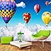 Produktbild Yologg 3D Wall Mural Air Hot Balloon On The Clouds Photo Wallpaper For Kids Children'S Bedroom Wall Paper Home Decor 3D Room Landscape-350X250Cm
