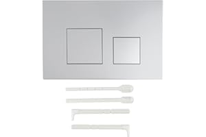 Feeshoppher Placca di scarico per WC, cromata, doppia piastra di scarico, per Geberit Sigma01 Sigma10 Sigma20 Sigma21 Sigma30 Sigma50