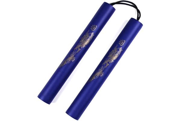 Glield 265mm Enfant Nunchaku de Sécurité en Mousse avec Cordon Or Impression SJG01