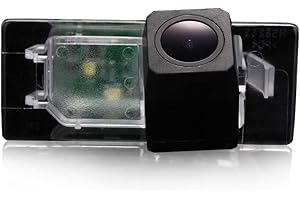 KALAKASS HD CCD Rückfahrkamera Nummernschild Kennzeichen Einparkhilfe Nachtsicht Kompatibel mit Seat Alhambra 2011~ /Ibiza/ST 2009 (NO.1)