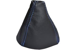 THE TUNING-SHOP LTD GEAR GAITER BLACK LEATHER BLUE STITCHING