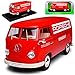 Price comparison product image alles-meine GmbH Volkwagen T1 Rot Porsche Renndienst Samba Bully Bus 1950-1967 1/18 Welly Modell Auto