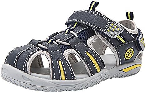 Eastlion Child Boy's Toe-Closed Sandals Beach Sand Sandals Summer Shoes,Dark Blue 36