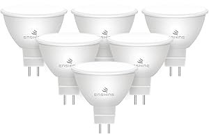 Enshine MR16 LED Bulbs Cool White 6000K, 12V LED Spotlight Light Bulbs, Bi Pin GU5.3 LED Light Bulbs, 5W=50W, Non-Dimmable, 120° Beam Angle, 6Pack