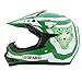 Produktbild Leopard LEO-X17 {Kinder Motorrad Helm L(53-54cm) + Brille} Grün Kinder Motocrosshelme Mädchen Jungen Dirt Bike Fullface MX Helm