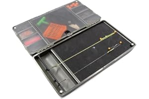 HEIBTENY Angelgerät Rig Board Box & Terminal Tackle System Karpfen Wirbel Haken Aufbewahrungssystem Angeln Tackle Box