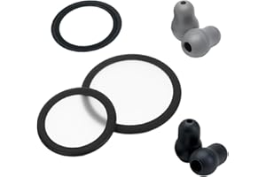 GXGM 1 Set Geeignet für Littmann Stethoskop Ersatzteile,Littmann Membran,Große und Kleine Suspensionsmembran+Anti-Rutsch-Ring-Set,2 Paar Silikon-Stethoskop-Ohrstöpsel(Schwarz,Grau)