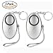 2 Pack SOS Personal Alarm with LED Flashlight - 130DB Emergency Self-Defense Safety Loud Alarm Keychain / Rape Attack Sound Grenade for Women/Kids/Girls/Superior/Elderly by BellaBetty RS.2539.00