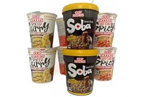 SAMURAI CHU-HI Pack Mix Ramen Fideos Instantáneos Cup Noodle x 8 : 2 sabor Spiced Curry 67grs, 2 sabor Chicken 63grs, 2 sabor Hot Chili Spicy 66grs, 2 Soba 90grs.