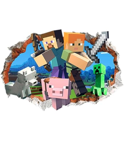 Adesivi Da Parete Minecraft Che Si Illuminano Al Buio - 200 Stelle + 8 Personaggi - Foto 3