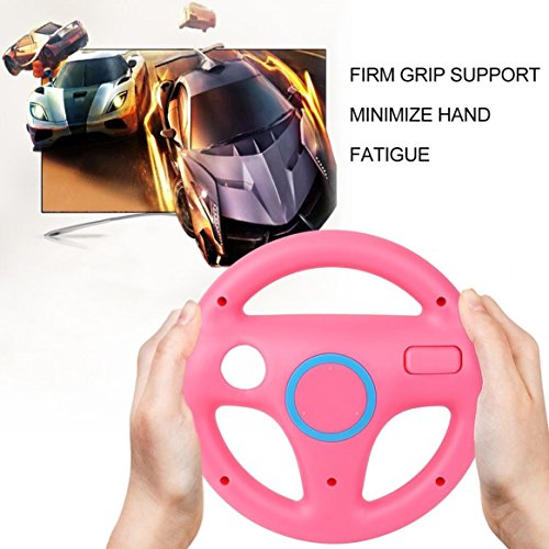 Delicacydex-Volante-da-corsa-design-innovativo-ed-ergonomico-in-plastica-Volante-Wii-volante-da-gioco-per-Nintendo-Wii-divertente-controller-di-gioco-remoto-utile-per-Mario-Kart