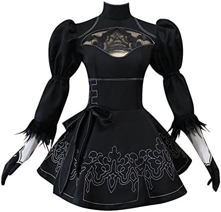 Women Cosplay Sexy Dress for 2b Cosplay Black