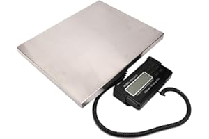 SOULONG Balance Postale Électrique avec Écran LCD Rétro-éclairage Pèse-Colis en Acier Inoxydable avec Grande Plate-forme Balance Postale Numérique Pèse-lettres, Capacité de 150kg/300kg