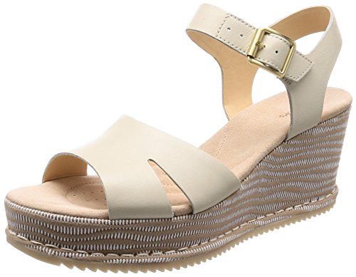 Clarks Womens Akilah Eden Ankle Strap Sandals White White Combi