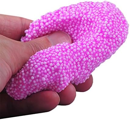 LuckyBB Snow Mud Fluffy Floam Slime Scented Stress Relief No Borax Kids Toy (hot pinK)